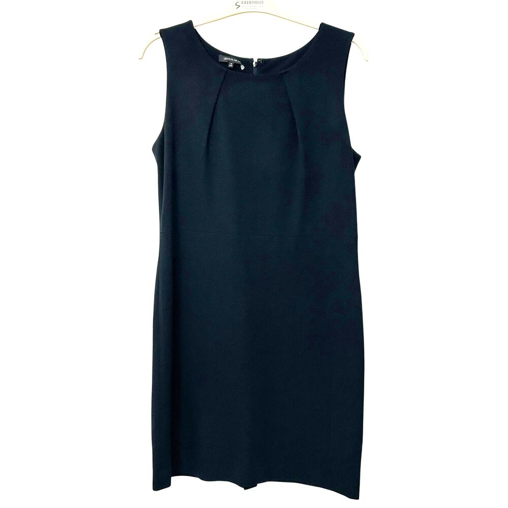 Lafayette 148 New York Black Sleeveless Sheath Dress Size 12